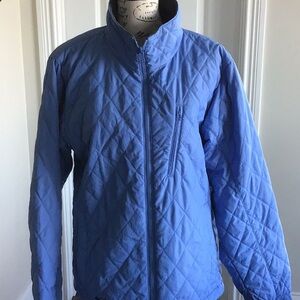 Women’s Columbia Blue Quilted Jacket with multiple zippered pockets Sz M
